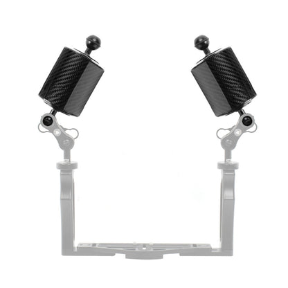 PULUZ 6.1 inch 15.5cm Length 80mm Diameter Dual Balls Carbon Fiber Floating Arm, Ball Diameter: 25mm, Buoyancy: 400g Phone by PULUZ