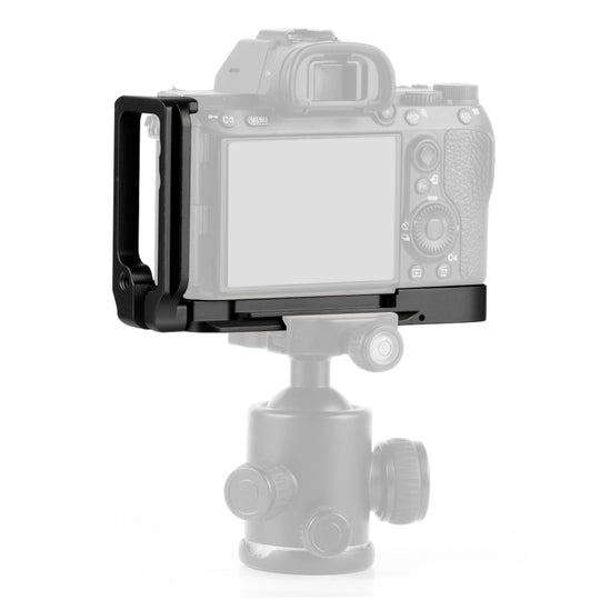PULUZ 1/4 pouces prise de vue verticale support de plaque en L à dégagement rapide pour Sony A9 (ILCE-9) / A7 III/A7R III (noir)