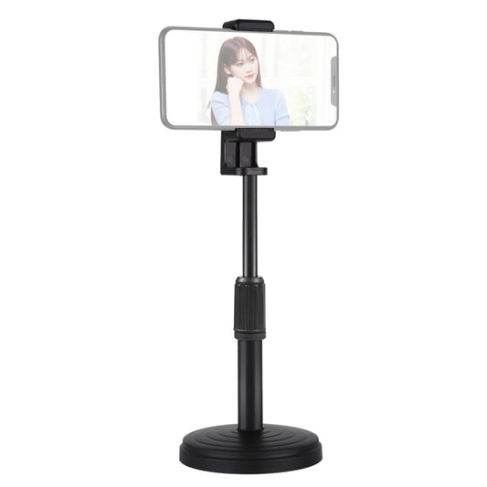 PULUZ Round Base Desktop Holder Mount with Phone Clamp, Adjustable Height: 15.5cm-25.5cm - Tripods by PULUZ | Online Shopping UK | buy2fix