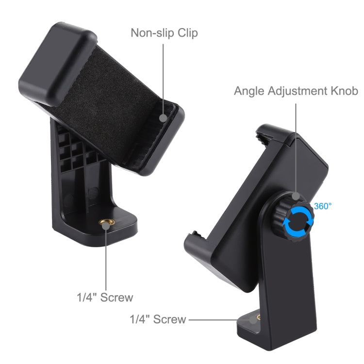 PULUZ Round Base Desktop Holder Mount with Phone Clamp, Adjustable Height: 15.5cm-25.5cm - Tripods by PULUZ | Online Shopping UK | buy2fix