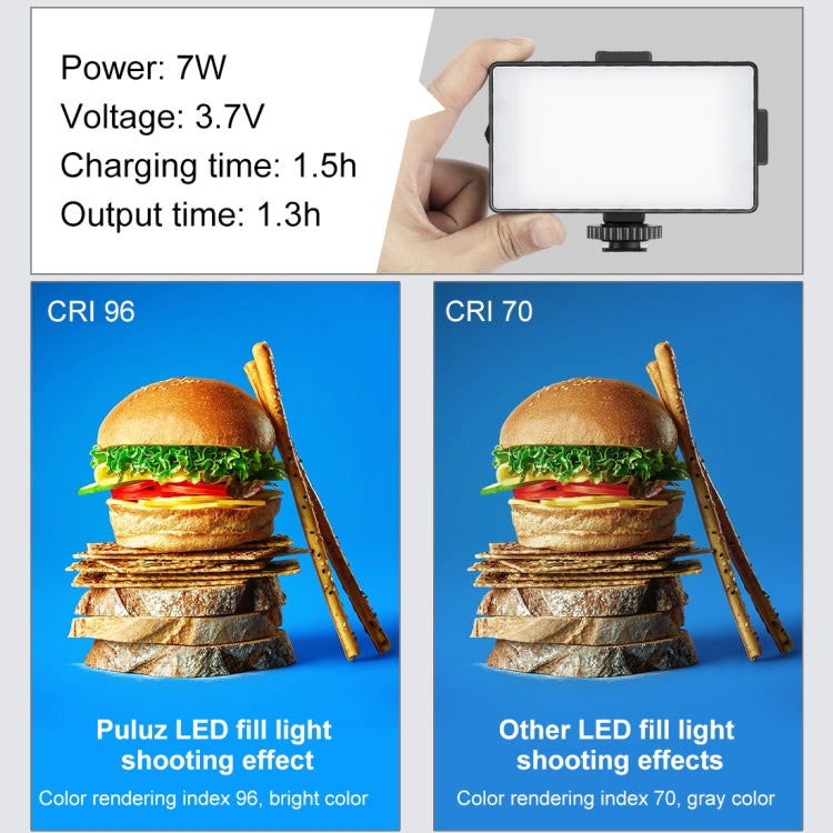 PULUZ 104 LED 3200K / 5600K Dimmable Video Light on-Camera Photography Lighting Fill Light for Canon, Nikon, DSLR Cameras by PULUZ
