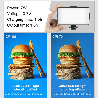 PULUZ 104 LED 3200K / 5600K Dimmable Video Light on-Camera Photography Lighting Fill Light for Canon, Nikon, DSLR Cameras by PULUZ