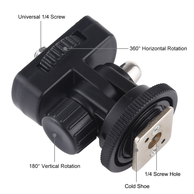 PULUZ 1/4 inch Screw Thread Cold Shoe Tripod Mount Adapter - Connection Mount by PULUZ | Online Shopping UK | buy2fix