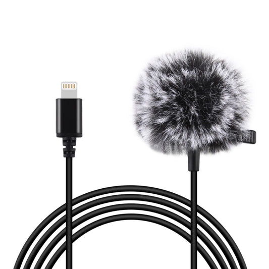 PULUZ 1.5m 8 Pin Jack Lavalier Wired Condenser Recording Microphone - Microphone by PULUZ | Online Shopping UK | buy2fix