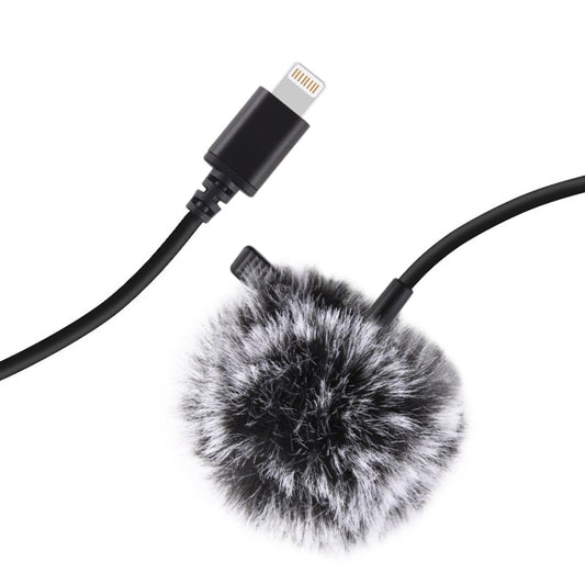 PULUZ 1.5m 8 Pin Jack Lavalier Wired Condenser Recording Microphone - Microphone by PULUZ | Online Shopping UK | buy2fix