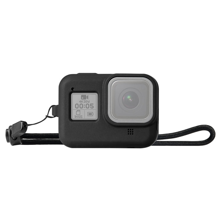 PULUZ Silicone Protective Case Cover with Wrist Strap for GoPro HERO8 Black(Black) by PULUZ