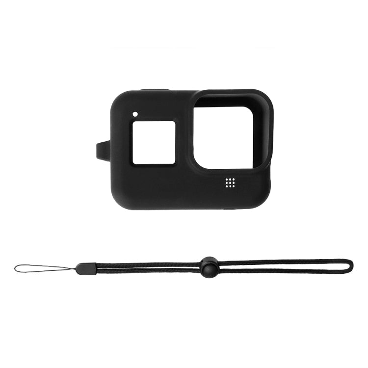 PULUZ Silicone Protective Case Cover with Wrist Strap for GoPro HERO8 Black(Black) by PULUZ