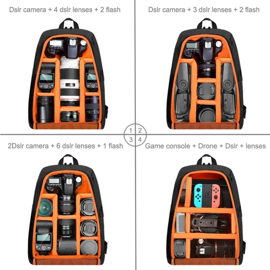 PULUZ Outdoor Portable Waterproof Scratch-proof Dual Shoulders Backpack Handheld PTZ Stabilizer Camera Bag with Rain Cover for Digital Camera, DJI Ronin-SC / Ronin-S(Black) - Backpack by PULUZ | Online Shopping UK | buy2fix