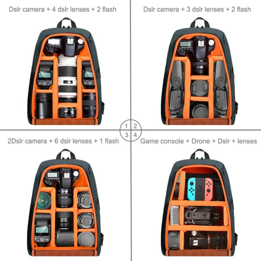 PULUZ Outdoor Portable Waterproof Scratch-proof Dual Shoulders Backpack Handheld PTZ Stabilizer Camera Bag with Rain Cover for Digital Camera, DJI Ronin-SC / Ronin-S(Grey) - Backpack by PULUZ | Online Shopping UK | buy2fix