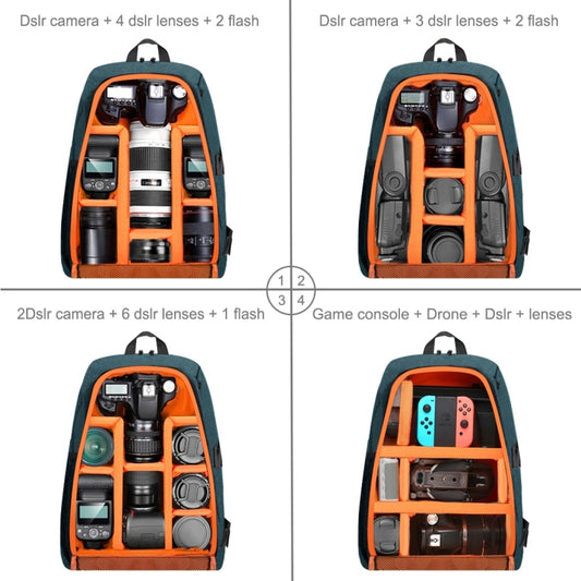 PULUZ Outdoor Portable Waterproof Scratch-proof Dual Shoulders Backpack Handheld PTZ Stabilizer Camera Bag with Rain Cover for Digital Camera, DJI Ronin-SC / Ronin-S (Blue) - Backpack by PULUZ | Online Shopping UK | buy2fix
