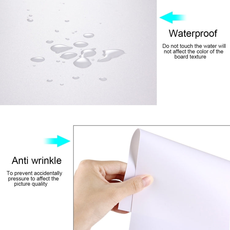 PULUZ Photography Background PVC Paper Kits for Studio Tent Box, Size: 121cm x 58cm(White) - Solid Color by buy2fix | Online Shopping UK | buy2fix