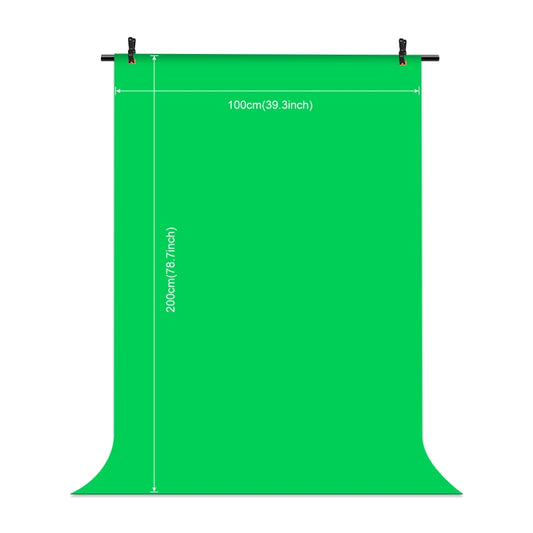 PULUZ 1x2m T-Shape Photo Studio Background Support Stand Backdrop Crossbar Bracket Kit with Clips(Green) - Other by PULUZ | Online Shopping UK | buy2fix