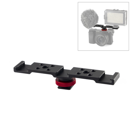 PULUZ Three-head Cold Shoe Bracket Mount(Black) - Stand Bracket by PULUZ | Online Shopping UK | buy2fix