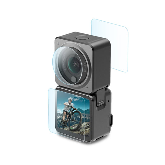 PULUZ 3 in 1 Lens + Front and Back LCD Display 9H 2.5D Tempered Glass Film for DJI Action 2 - Protective Film & Stickers by PULUZ | Online Shopping UK | buy2fix