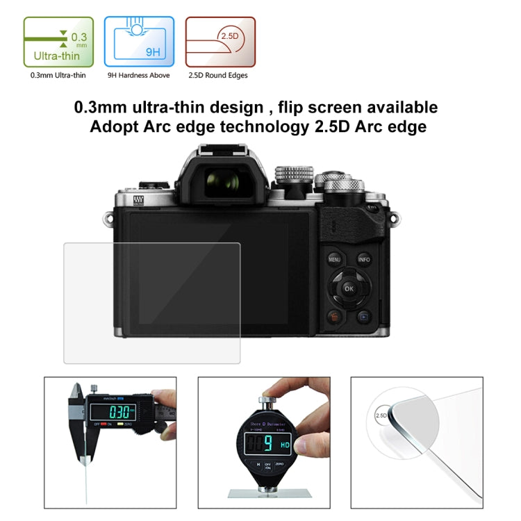 PULUZ 2.5D 9H Tempered Glass Film for Olympus EM10 / II / III / OM-D / EM-1/ II / III / E-P5 / E-PL7 / E-PL8 / 8 / 9 EM5 II / PEN-F / EM1X, Nikon 1V3, Panasonic GF6 / G99 / GX7III GX8 / GH3, Fujifilm X-H1 - Camera Screen Guard by PULUZ | Online Shopping UK | buy2fix