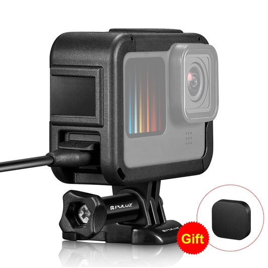 PULUZ Chargeable PA Frame Mount Cage with Cold Shoe Base Slot for GoPro HERO13 Black /12 Black /11 Black /11 Black Mini /10 Black /9 BlackBlack) - Protective Frame by PULUZ | Online Shopping UK | buy2fix