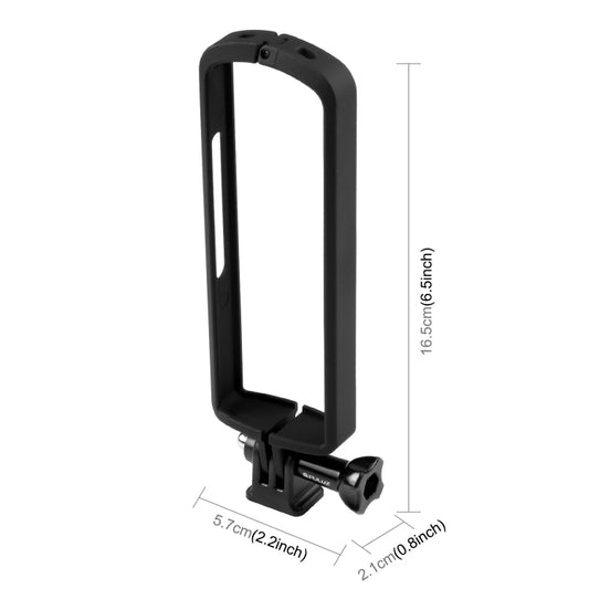 PULUZ PC ABS Plastic Protective Frame for Ricoh Theta SC2, with Adapter Mount & Screw(Black) - Protective Frame by PULUZ | Online Shopping UK | buy2fix
