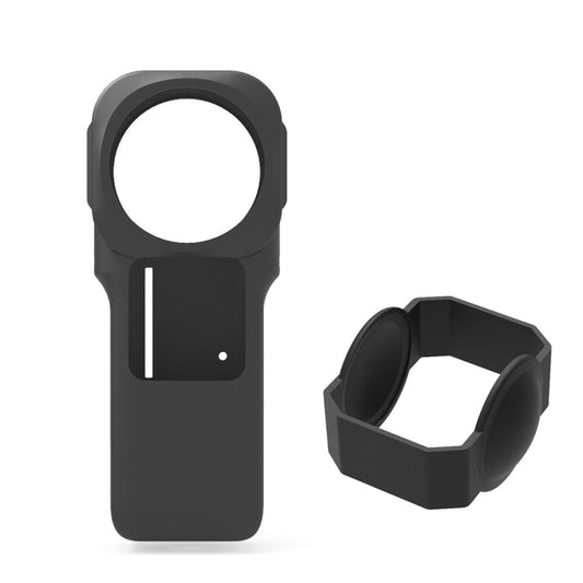 PULUZ Silicone Protective Case with Lens Cover for Insta360 One RS 1-Inch 360 Edition(Black) - Case & Bags by PULUZ | Online Shopping UK | buy2fix