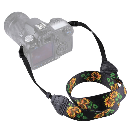 PULUZ Retro Ethnic Style Multi-color Series Sunflower Shoulder Neck Strap Camera Strap for SLR / DSLR Cameras - Camera Strap by PULUZ | Online Shopping UK | buy2fix