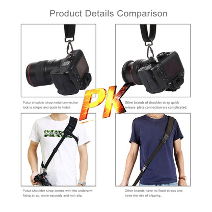 PULUZ Quick Release Anti-Slip Soft Pad Nylon Breathable Curved Camera Strap with Metal Hook for SLR / DSLR Cameras - Camera Strap by PULUZ | Online Shopping UK | buy2fix