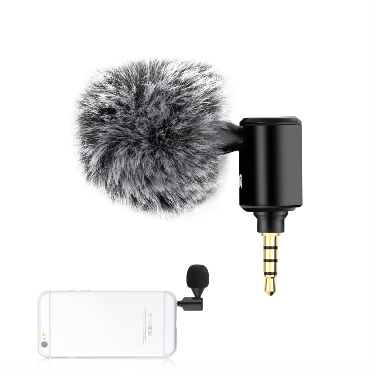 PULUZ 3.5mm Jack Mobile Phone Single Directional Adjustable Microphone(Black) - Microphone by PULUZ | Online Shopping UK | buy2fix