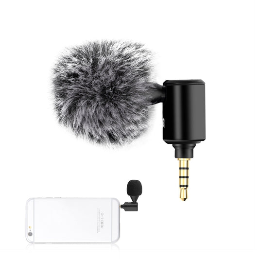 PULUZ 3.5mm Jack Mobile Phone Single Directional Adjustable Microphone(Black) - Microphone by PULUZ | Online Shopping UK | buy2fix