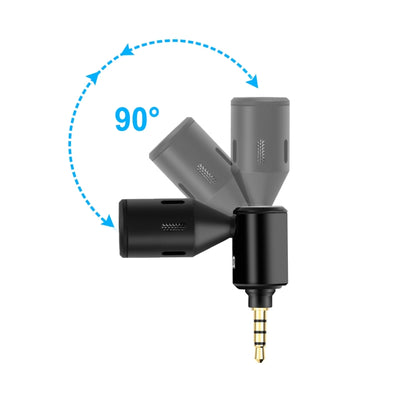 PULUZ 3.5mm Jack Mobile Phone Single Directional Adjustable Microphone(Black) - Microphone by PULUZ | Online Shopping UK | buy2fix