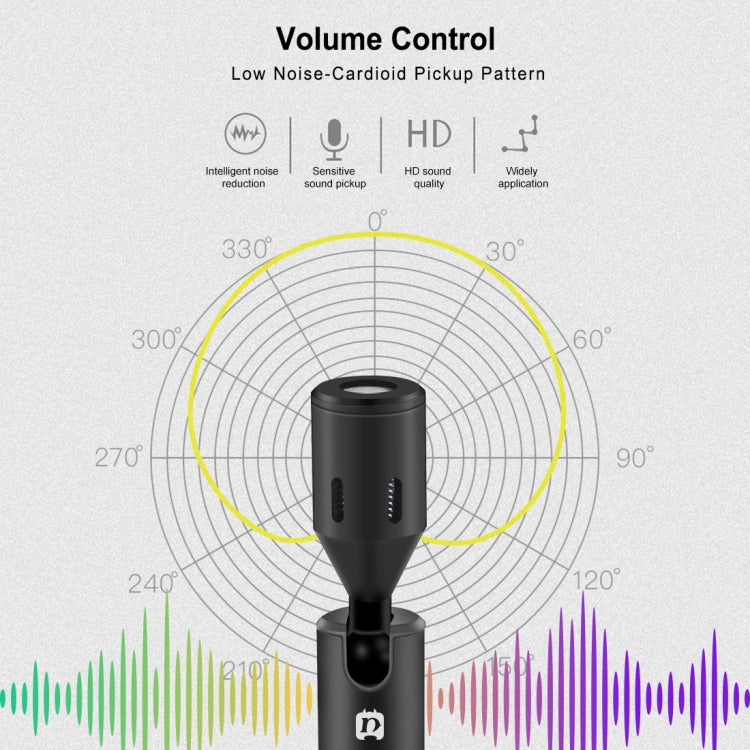 PULUZ 3.5mm Jack Mobile Phone Single Directional Adjustable Microphone(Black) - Microphone by PULUZ | Online Shopping UK | buy2fix