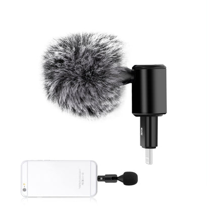 PULUZ 8PIN Jack Mobile Phone Omnidirectional Condenser Adjustable Microphone(Black) - Microphone by PULUZ | Online Shopping UK | buy2fix