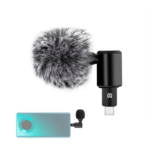 PULUZ USB-C / Type-C Jack Mobile Phone Omnidirectional Condenser Adjustable Microphone, Not for Samsung Series Phones(Black) - Microphone by PULUZ | Online Shopping UK | buy2fix