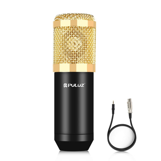 PULUZ Condenser Microphone Studio Broadcast Professional Singing Microphone (Gold) - Microphone by PULUZ | Online Shopping UK | buy2fix