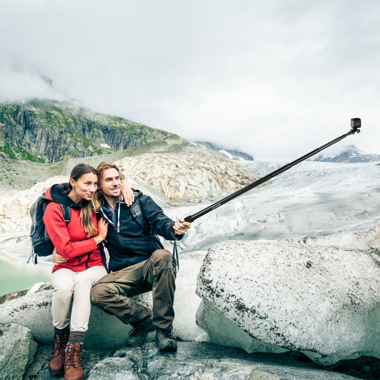 PULUZ 3m Metal Selfie Stick Monopod  for Insta360 One RS / X2 / X3 / X4 / DJI Osmo 360 (Black) - Self Monopod Grip by PULUZ | Online Shopping UK | buy2fix