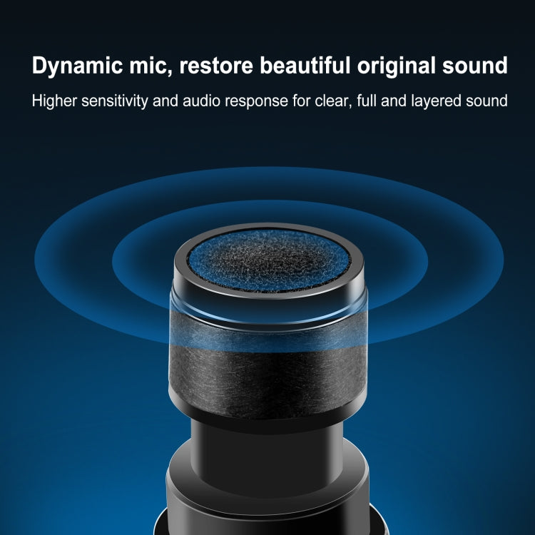 PULUZ 1 To 2 UHF Wireless Dynamic Microphones with LED Display, 3.5mm Transmitter - Microphone by PULUZ | Online Shopping UK | buy2fix
