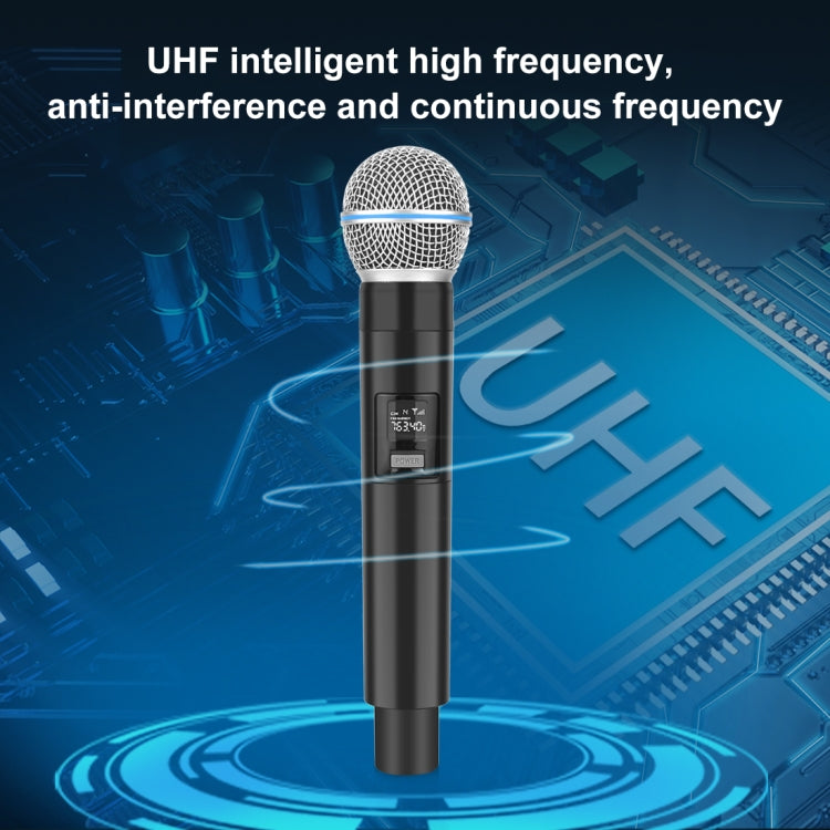 PULUZ 1 To 2 Wireless Microphones with LED Display, 6.35mm Transmitter (Black) - Microphone by PULUZ | Online Shopping UK | buy2fix