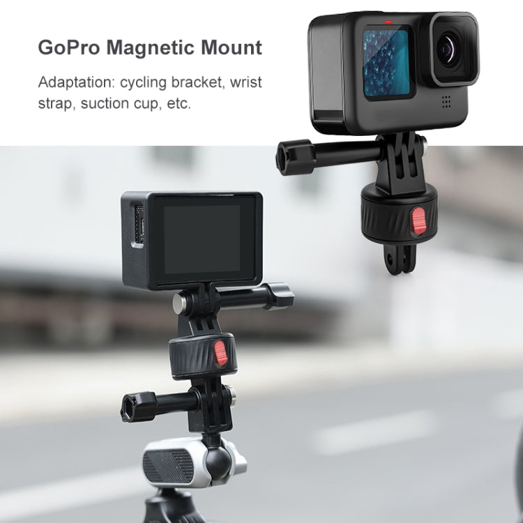 PULUZ Action Camera Magnetic Base Adapter (Black) - Connection Mount by PULUZ | Online Shopping UK | buy2fix
