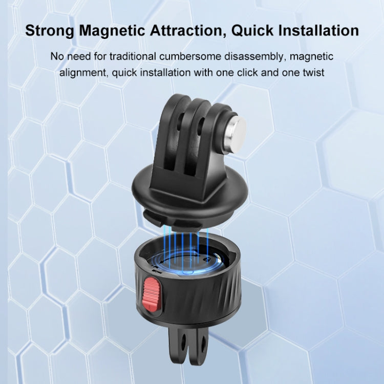 PULUZ Action Camera Magnetic Base Adapter (Black) - Connection Mount by PULUZ | Online Shopping UK | buy2fix