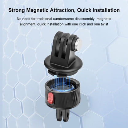 PULUZ Action Camera Magnetic Base Adapter (Black) - Connection Mount by PULUZ | Online Shopping UK | buy2fix