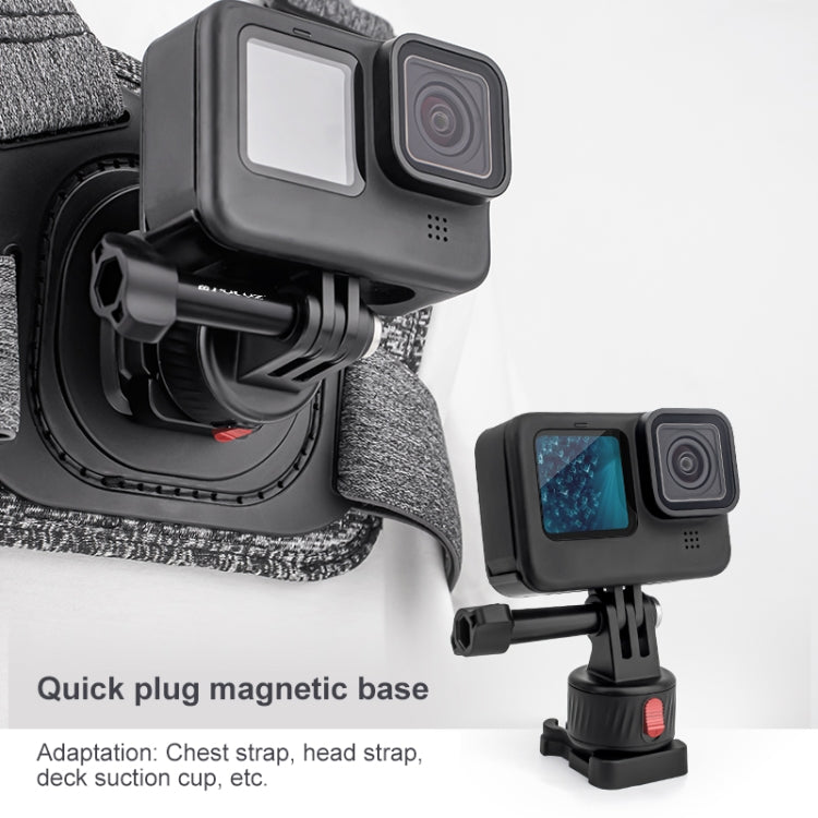 PULUZ Action Camera Quick Release Magnetic Base Adapter (Black) - Connection Mount by PULUZ | Online Shopping UK | buy2fix