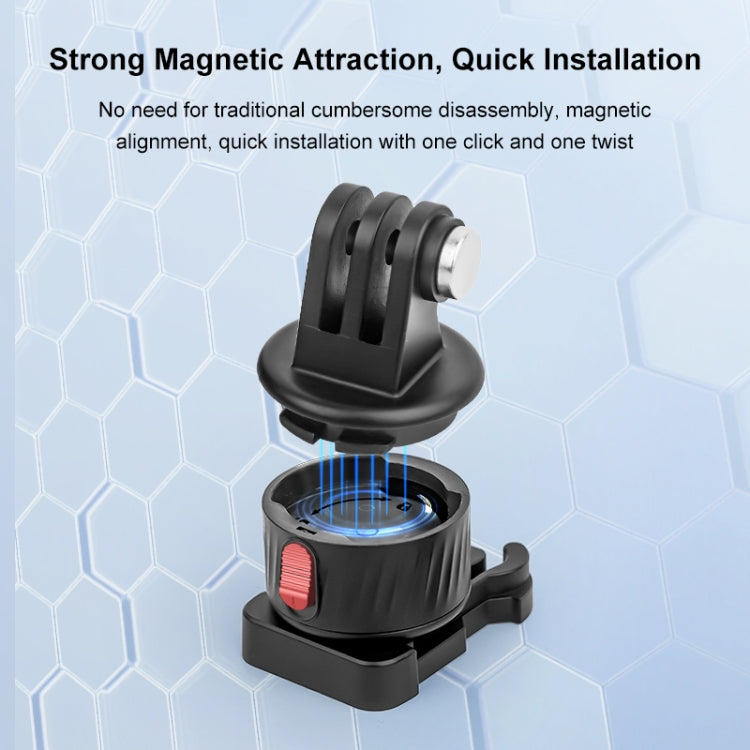 PULUZ Action Camera Quick Release Magnetic Base Adapter (Black) - Connection Mount by PULUZ | Online Shopping UK | buy2fix