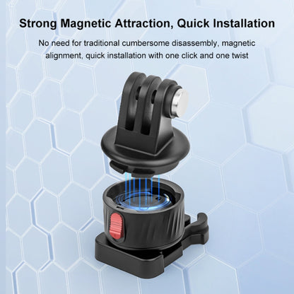 PULUZ Action Camera Quick Release Magnetic Base Adapter (Black) - Connection Mount by PULUZ | Online Shopping UK | buy2fix