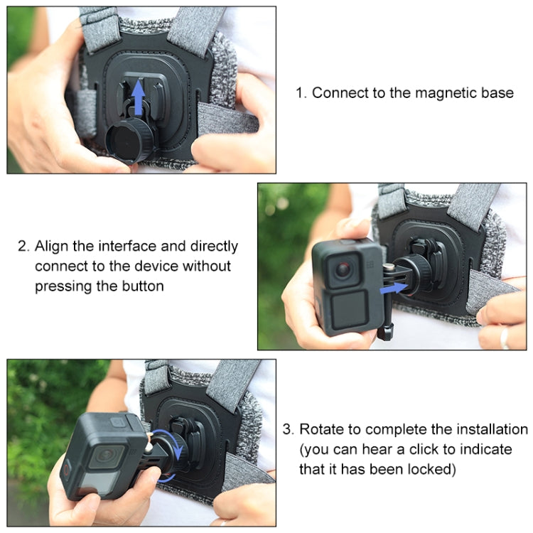 PULUZ Action Camera Quick Release Magnetic Base Adapter (Black) - Connection Mount by PULUZ | Online Shopping UK | buy2fix