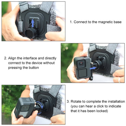 PULUZ Action Camera Quick Release Magnetic Base Adapter (Black) - Connection Mount by PULUZ | Online Shopping UK | buy2fix