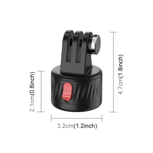PULUZ Action Camera 1/4 inch Magnetic Base Adapter (Black) - Connection Mount by PULUZ | Online Shopping UK | buy2fix