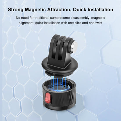 PULUZ Action Camera 1/4 inch Magnetic Base Adapter (Black) - Connection Mount by PULUZ | Online Shopping UK | buy2fix