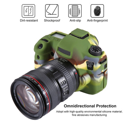PULUZ Soft Silicone Protective Case for Canon EOS 6D(Camouflage) - Protective Case by PULUZ | Online Shopping UK | buy2fix