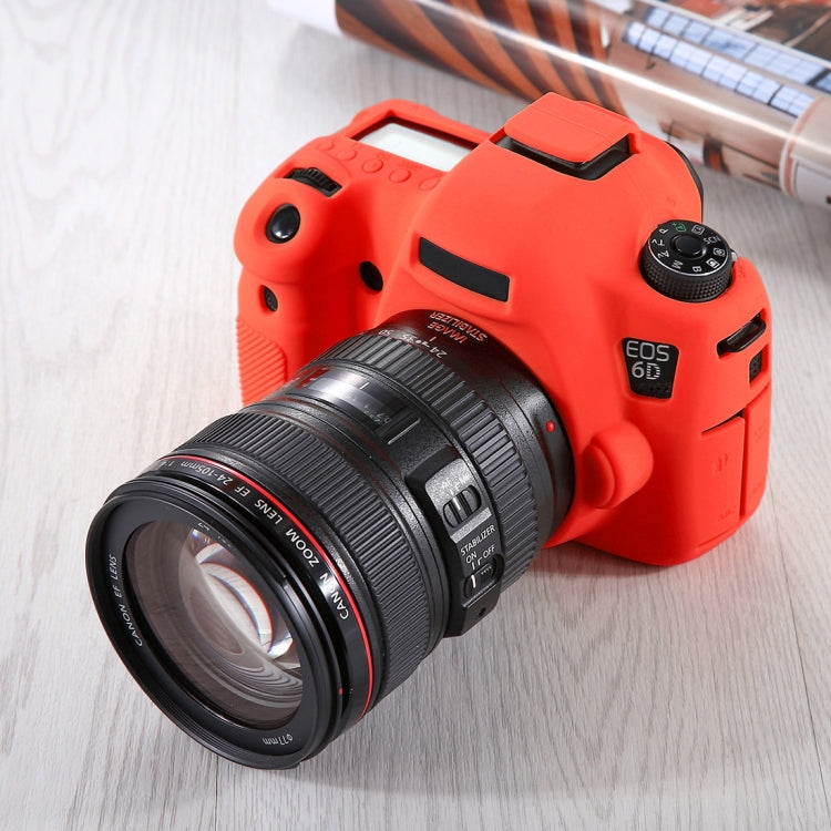PULUZ Soft Silicone Protective Case for Canon EOS 6D(Red) by PULUZ
