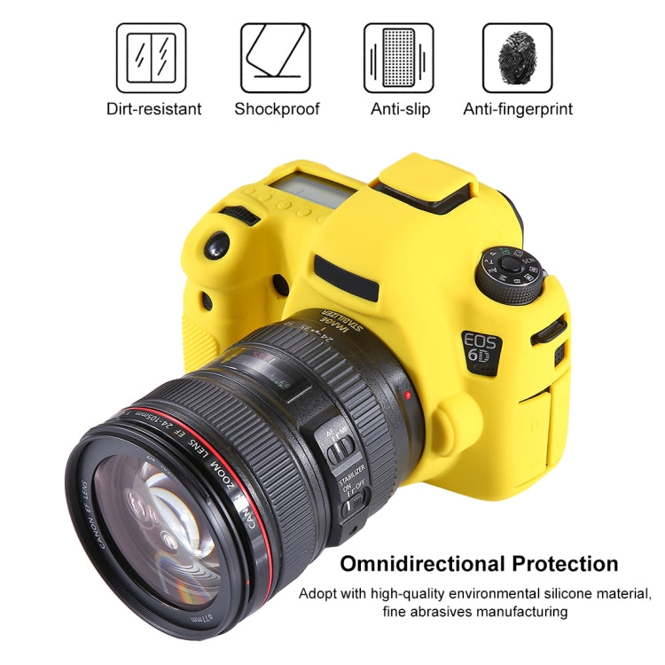 PULUZ Soft Silicone Protective Case for Canon EOS 6D(Yellow) - Protective Case by PULUZ | Online Shopping UK | buy2fix