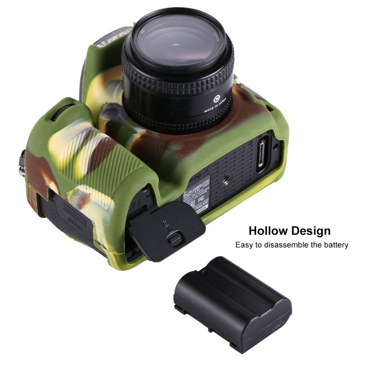 PULUZ Soft Silicone Protective Case for Nikon D750(Camouflage) - Protective Case by PULUZ | Online Shopping UK | buy2fix