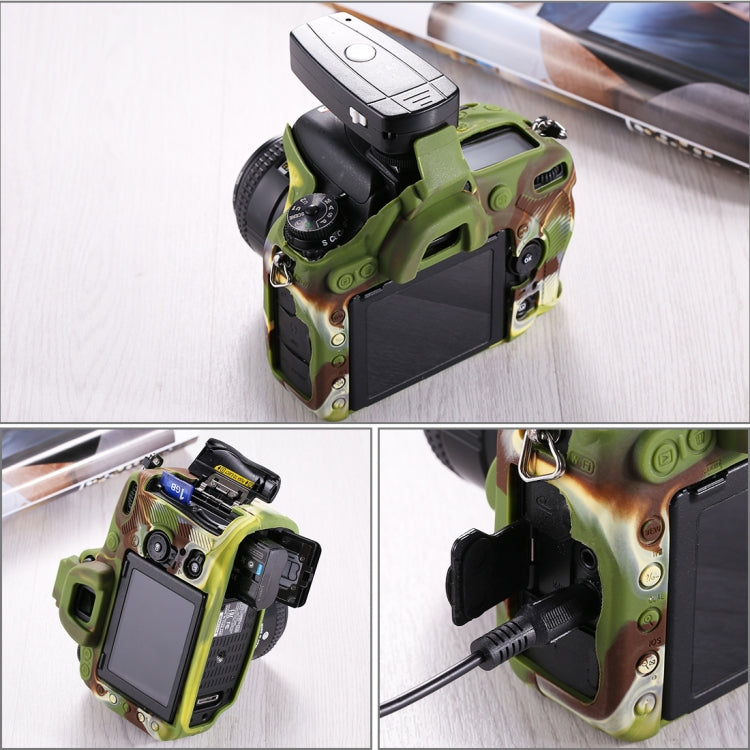 PULUZ Soft Silicone Protective Case for Nikon D750(Camouflage) - Protective Case by PULUZ | Online Shopping UK | buy2fix