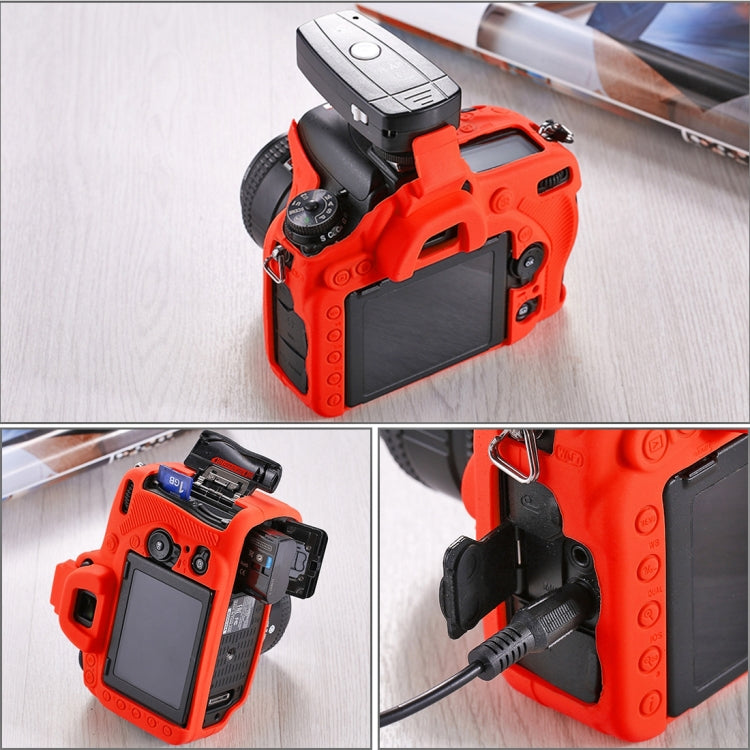 PULUZ Soft Silicone Protective Case for Nikon D750(Red) - Protective Case by PULUZ | Online Shopping UK | buy2fix
